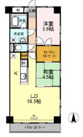 ハイフラットワンの物件間取画像
